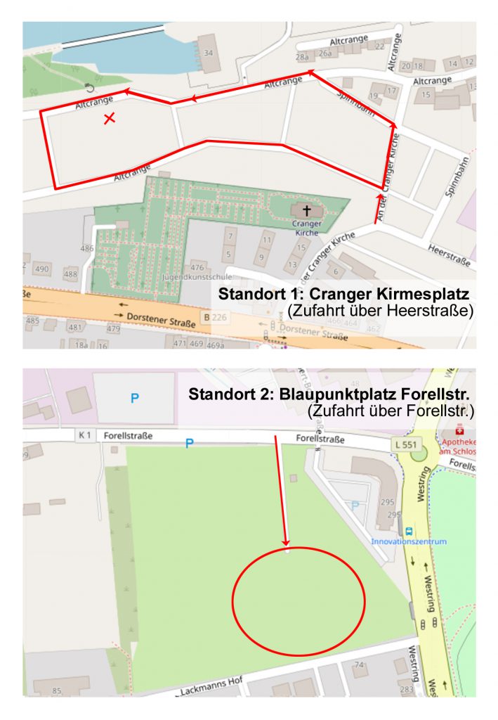 Standorte der Sonderaktionen Sperrmüll